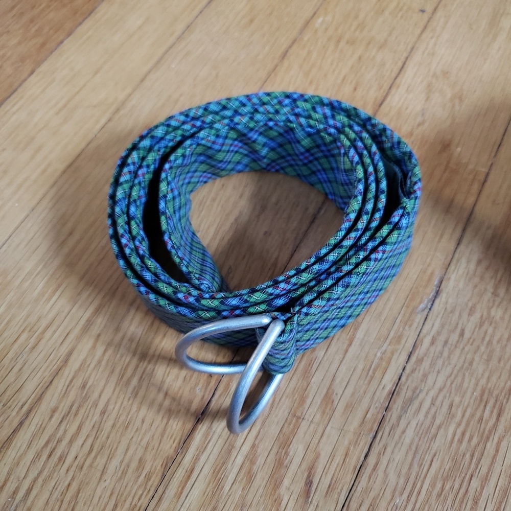 🥳HOST PICK🥳 LLBean cotton plaid belt, M/L